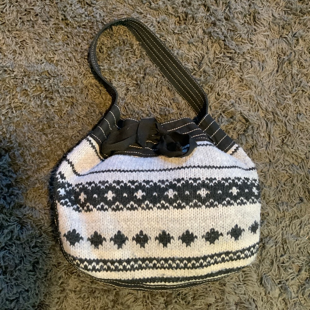 American Eagle Drawstring Bucket Style Sweater Bag - image 3